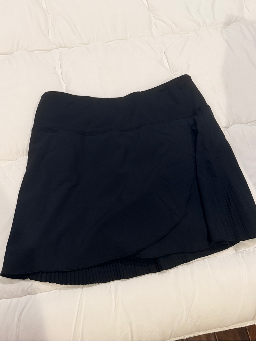 Baleaf Black Wrap-Style Pleated Skort
